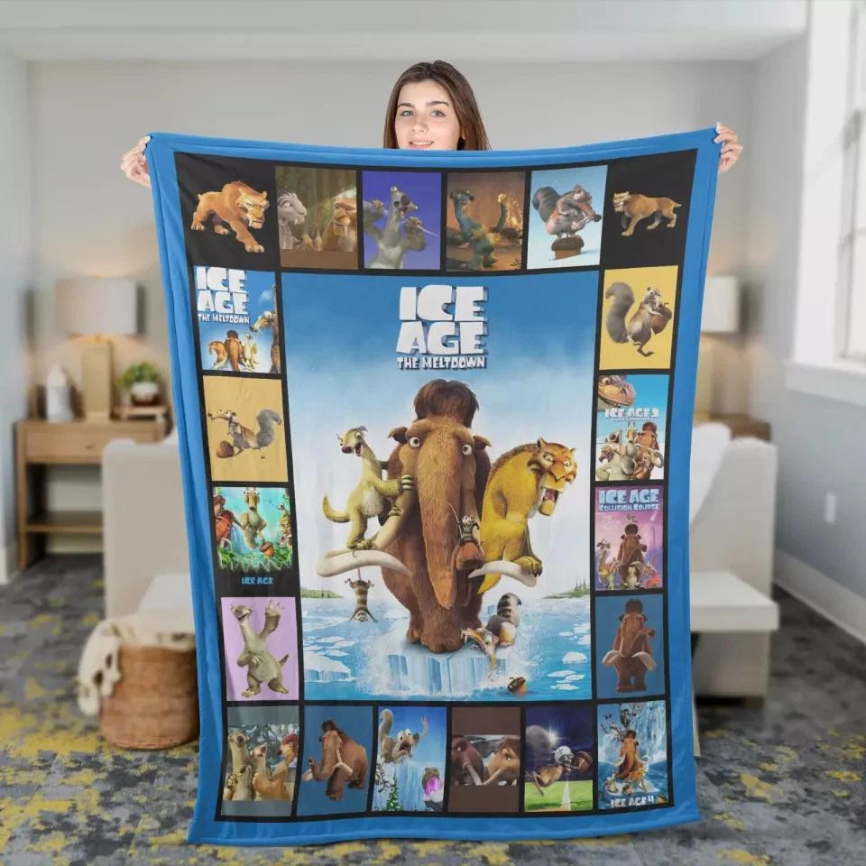 Ice Sherpa Fleece Sherpa Blanket