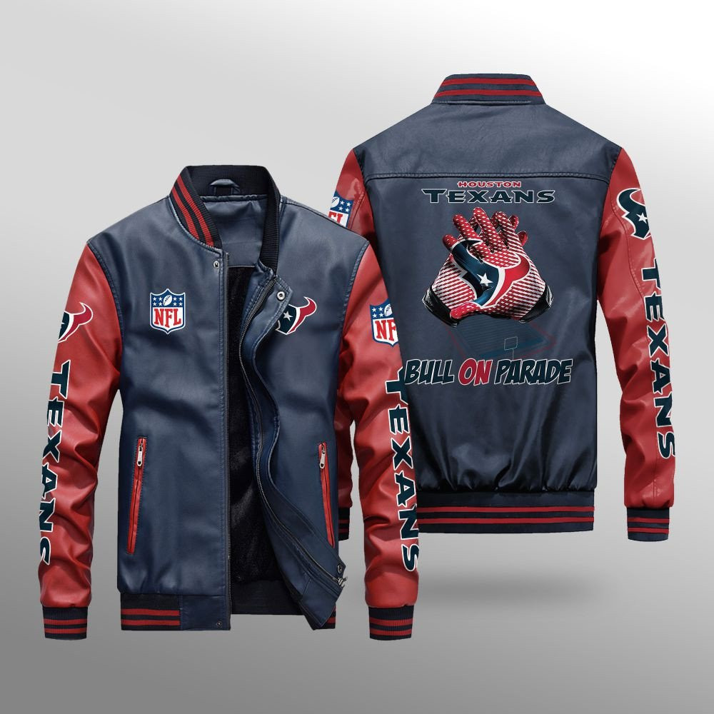 Houston Texans Leather Bomber Jacket BG26