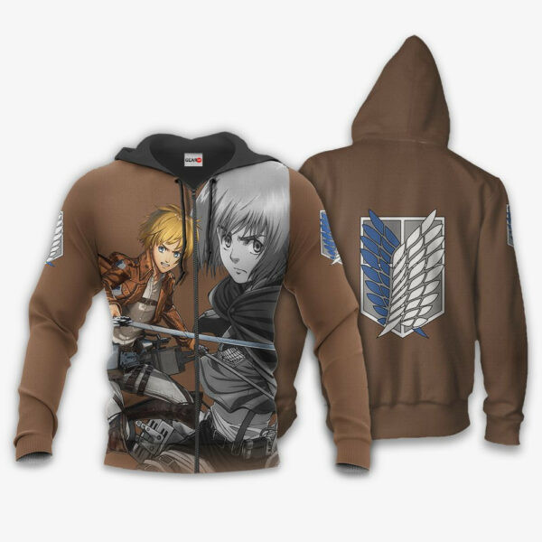 Aot Armin Arlert Attack On Titan Anime 3k257 Cartoon 3d Hoodie Zip Hoodie 1372