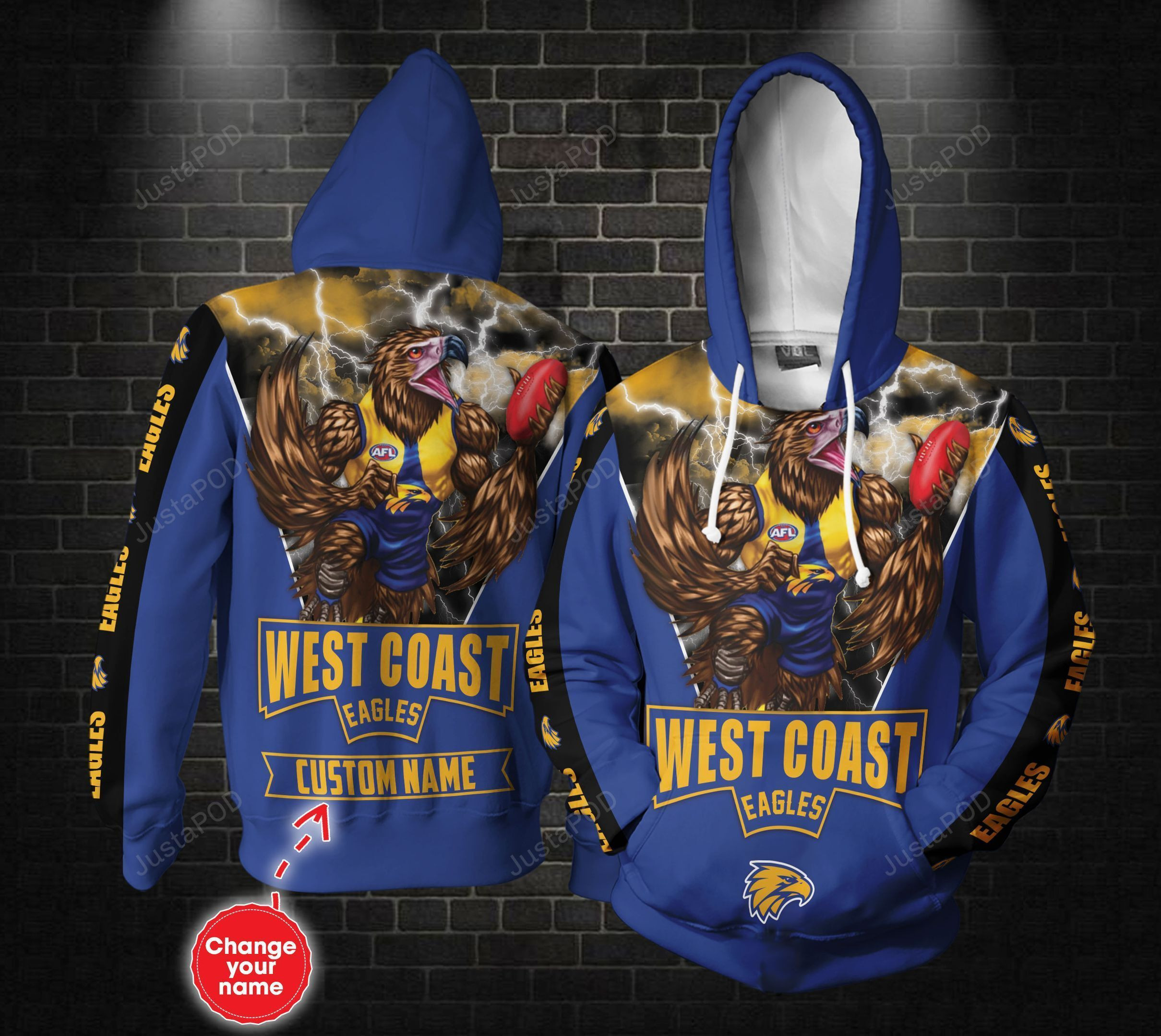 Personalized West Coast Eagles Afl 3D All Over Print Hoodie & Zip Hoodie