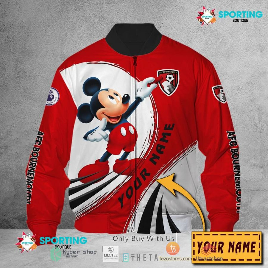 AFC Bournemouth Custom Name Mickey Bomber Jacket