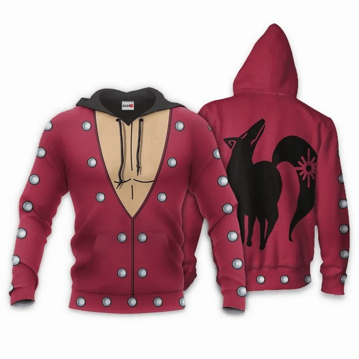 Seven Deadly Sins Ban 3d Hoodie Zip Hoodie