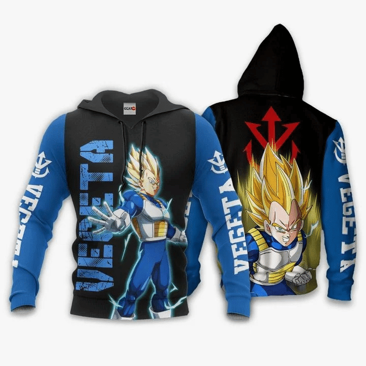 Vegeta Super Saiyan Dragon Ball 3d Hoodie Zip Hoodie