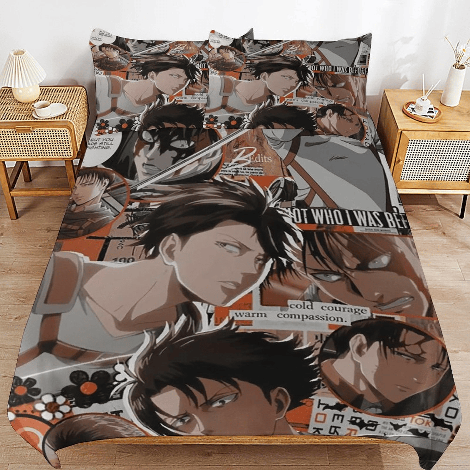 Attack On Titan Bedding Set Levi Ackerman Noth Who I Was Before Duvet Covers