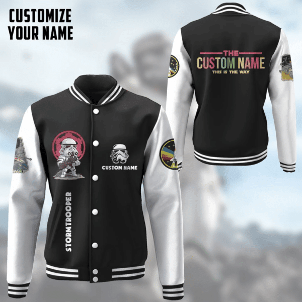 Gearhumans 3d Star Wars Stormtrooper Custom Name Baseball Jacket 8, Gift Lover Baseball Jacket 196