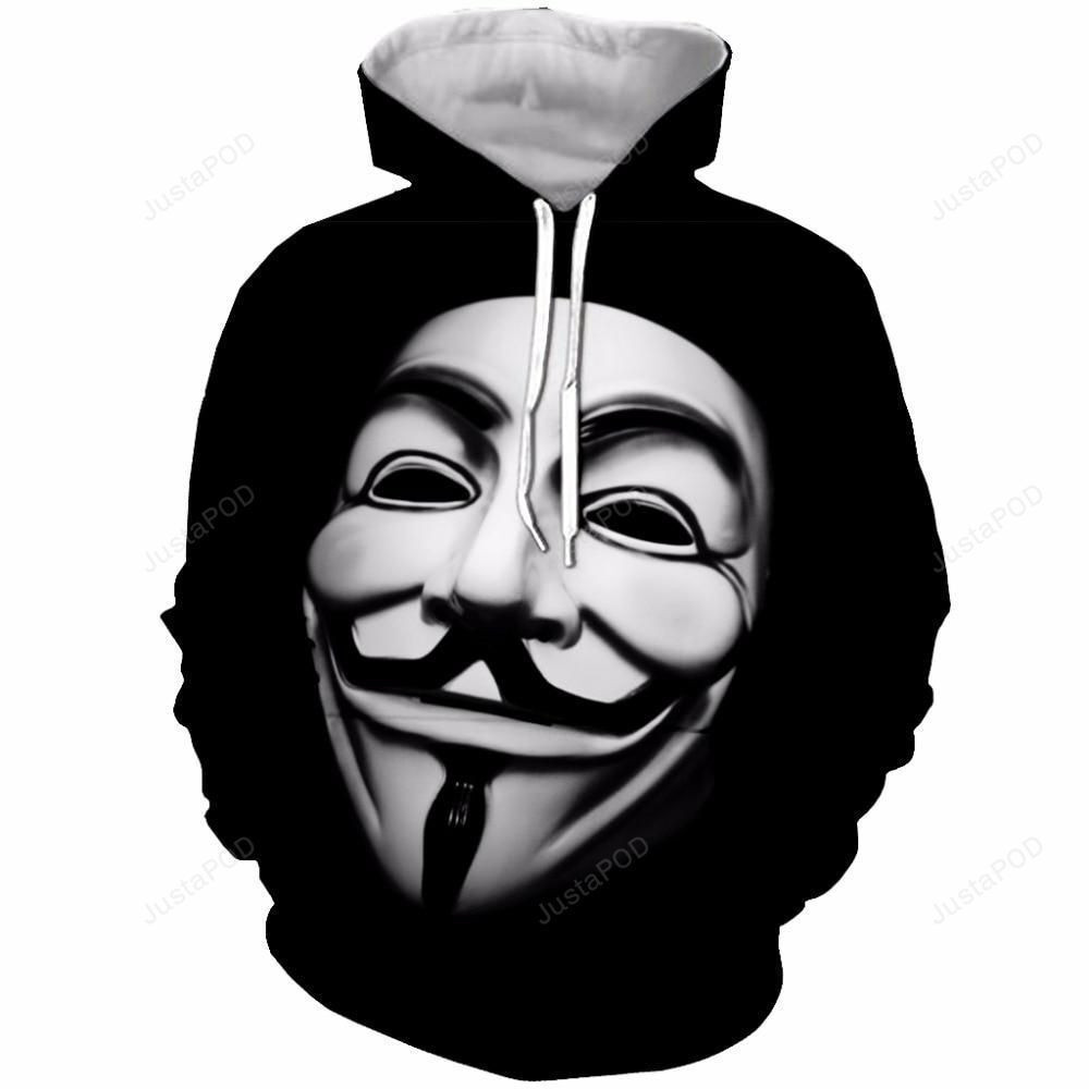 V for Vendetta Mask 3D All Over Print Hoodie & Zip Hoodie