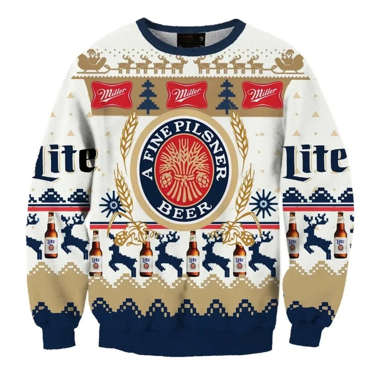 Miller Lite Ugly Christmas Sweater