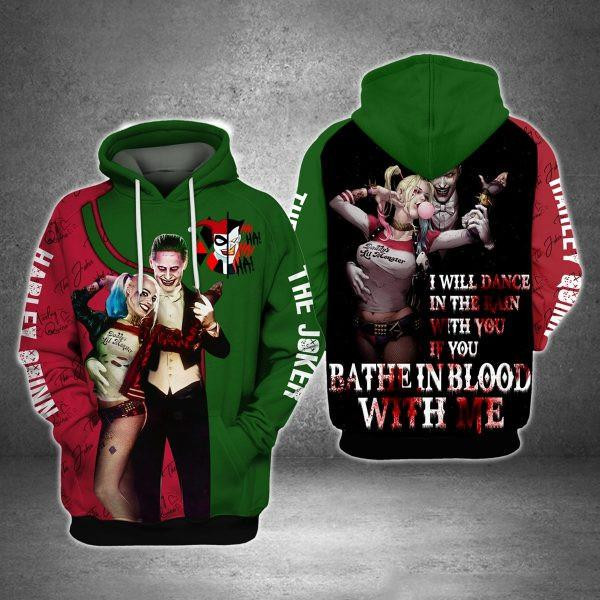 The Joker Harley Quinn Movies 2k767 Lover Gift,the Joker Harley Quinn All Over Print 3d Hoodie