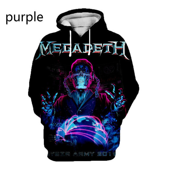 New Fashion Megadeth Band Print Hoodies Men Coat Jacket Power Sweatshirts Hoody 03
