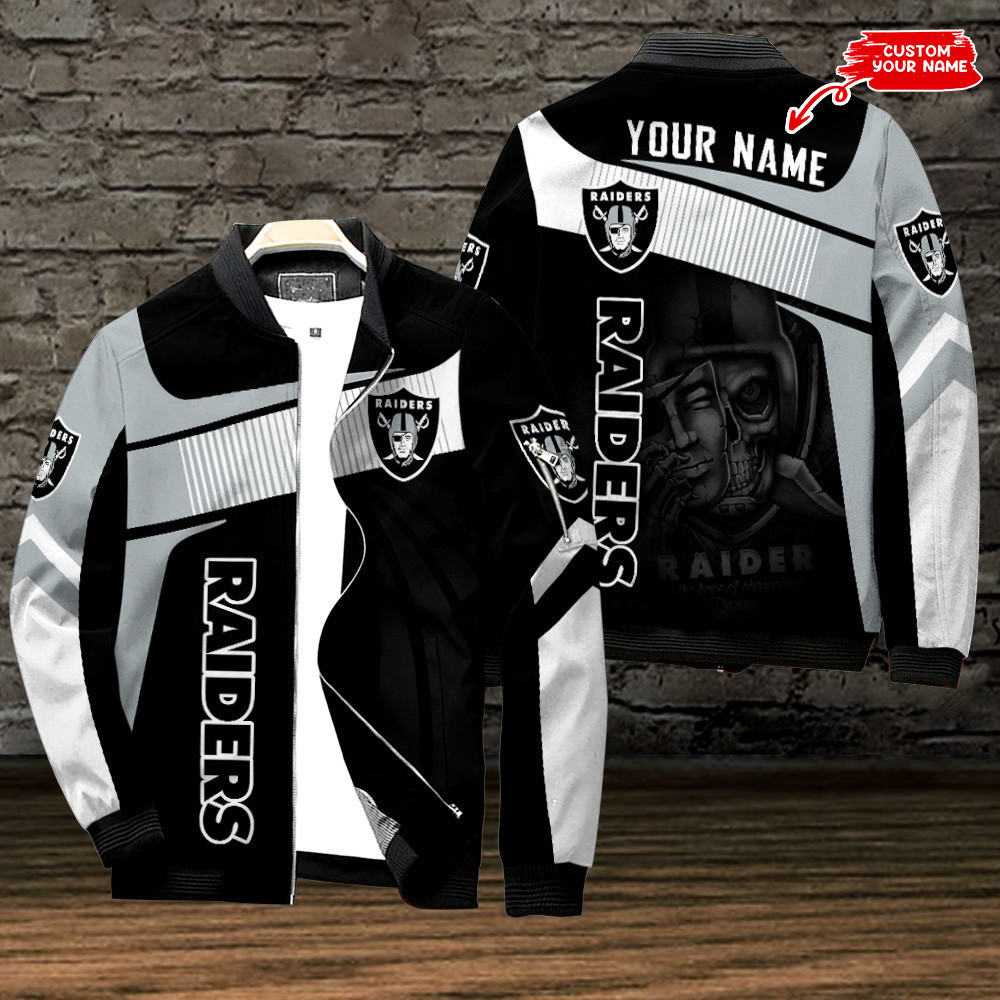 Las Vegas Raiders Personalized Bomber Jacket BG576