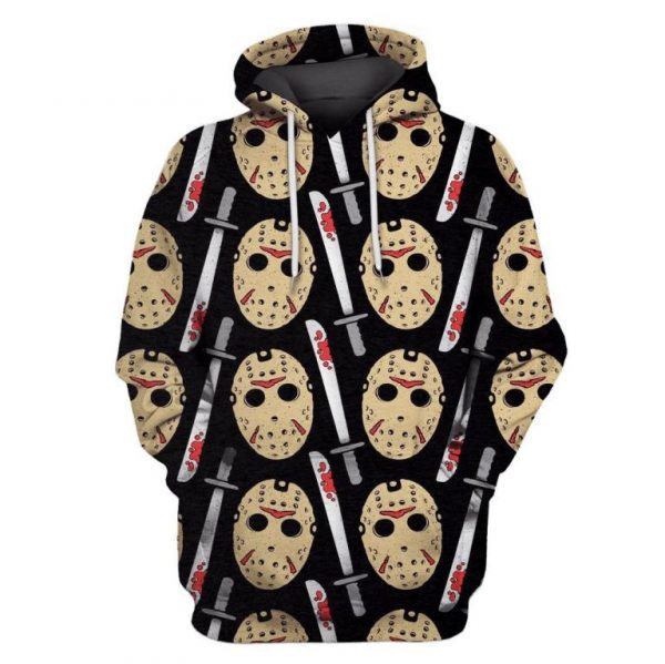 Jason Voorhees Friday The 13Th Pattern 3D All Over Print Hoodie & Zip Hoodie