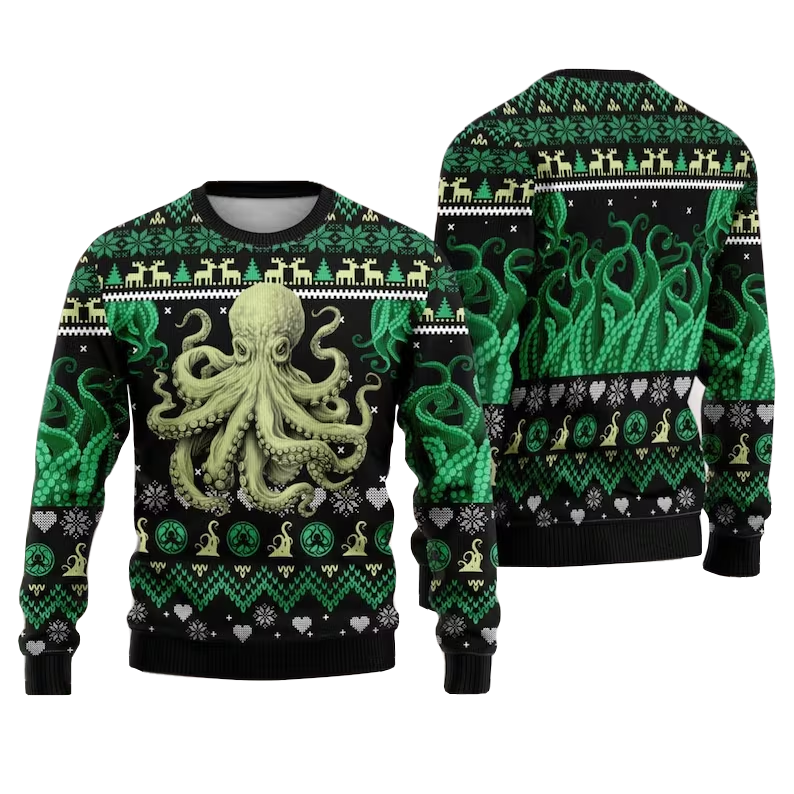 Octopus Ugly Christmas Sweater 2025