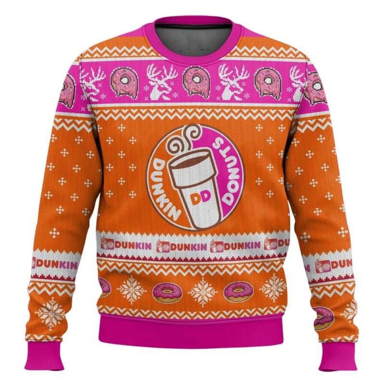 Dunkin Donuts Ugly Christmas Sweater