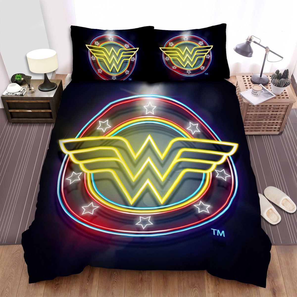 Wonder Woman Bedding Set DC Symbols Of Hope Wonder Woman Neon Duvet Covers