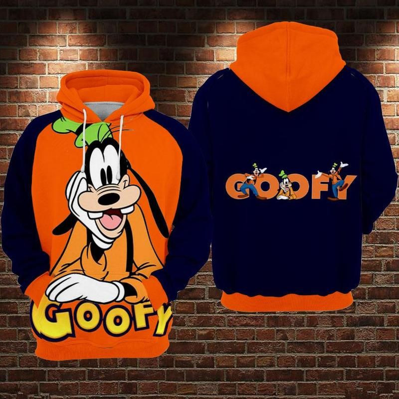 Goofy Over Print 3d Hoodie Zip Hoodie