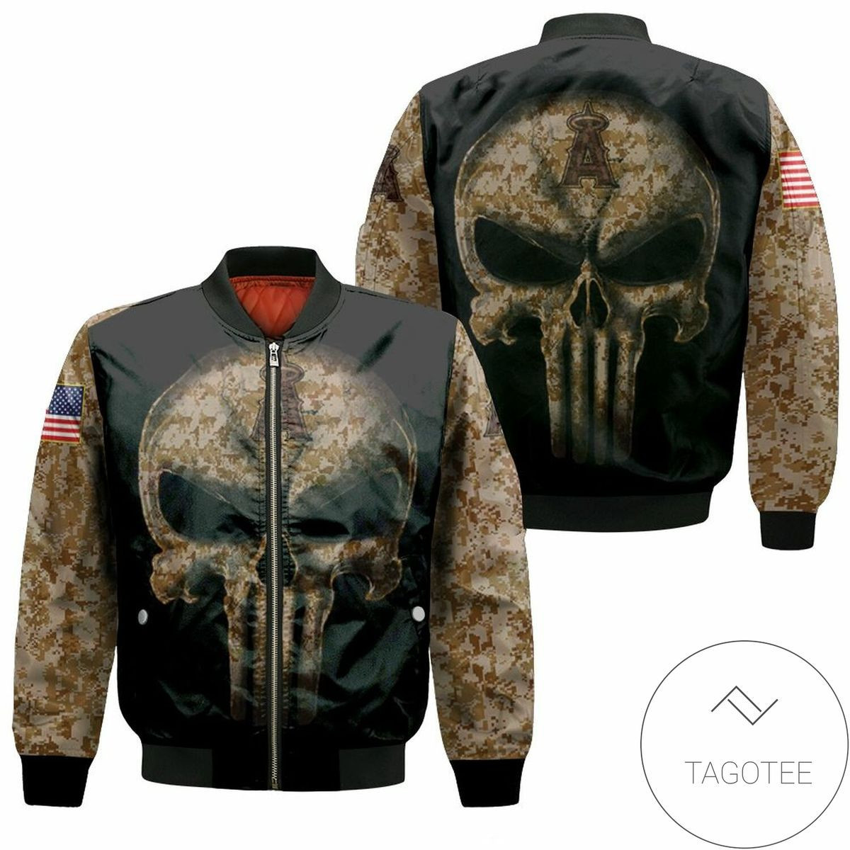Los Angeles Angels Skull Bomber Jacket
