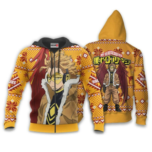 Keigo Takami Ugly Christmas Sweater Anime My Hero Academia 2k39 Cartoon Graphic Outfits Aop 3d Hoodie Zip Hoodie 800