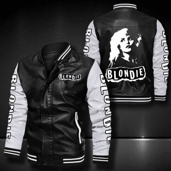 Blondie Music Band Thank You For The Memories 5k606 Gifts Lover Leather Bomber Jacket 32