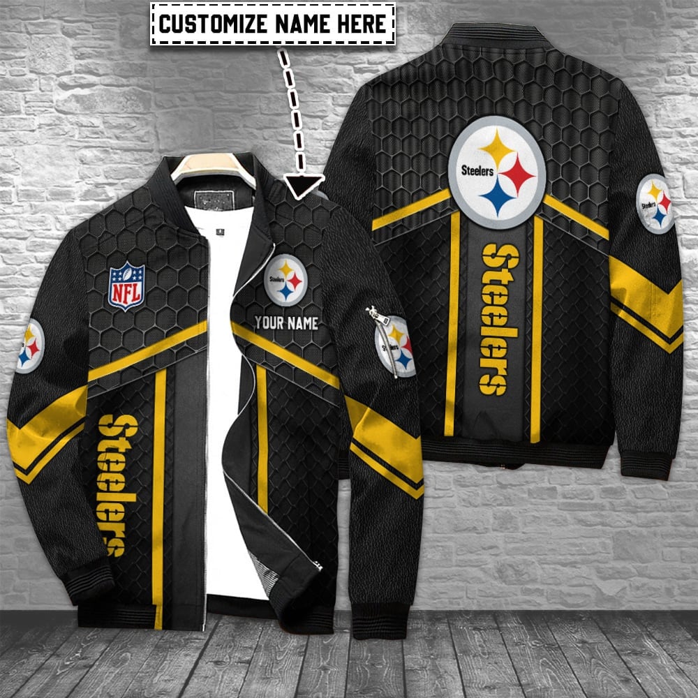 Pittsburgh Steelers Personalized Bomber Jacket BG939