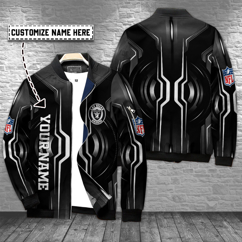 Las Vegas Raiders Personalized Bomber Jacket BG704