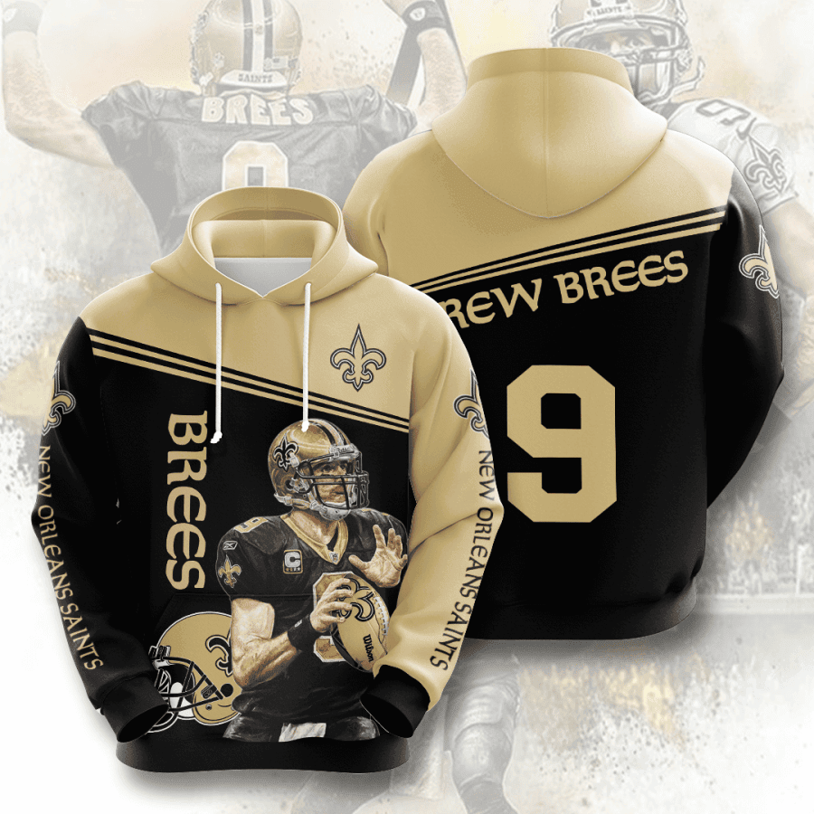 Drew Brees New Orleans Saints 3D All Over Print Hoodie & Zip Hoodie