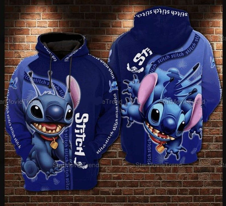 Stitch Cartoon Lilo And Stitch  3d Hoodie Zip Hoodie 1230