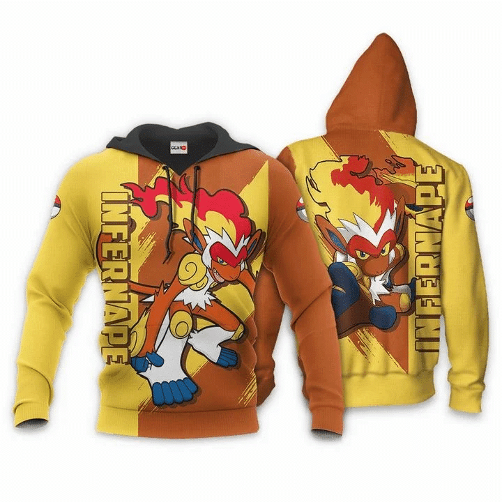 Pokemon Infernape 3d Hoodie Zip Hoodie