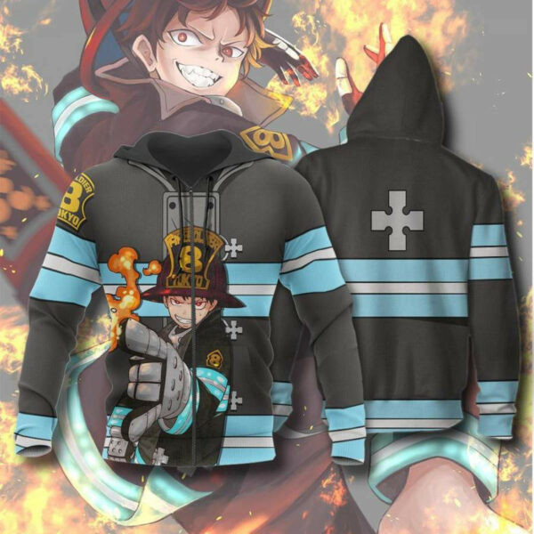 Shinra Kusakabe Fire Force Anime 2k959 Cartoon 3d Hoodie Zip Hoodie 2787