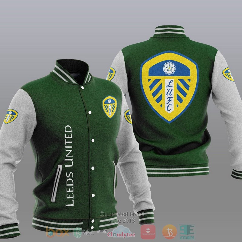Leeds United Green Baseball Jacket