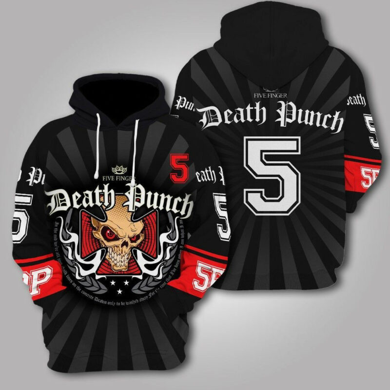 Five Finger Punch Rock & Roll 3d Hoodie Zipper Hoodie