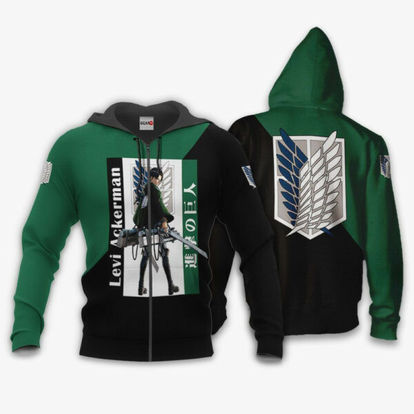 Levi Ackerman Attack On Anime 3k349 Cartoon 3d Hoodie Zip Hoodie 990