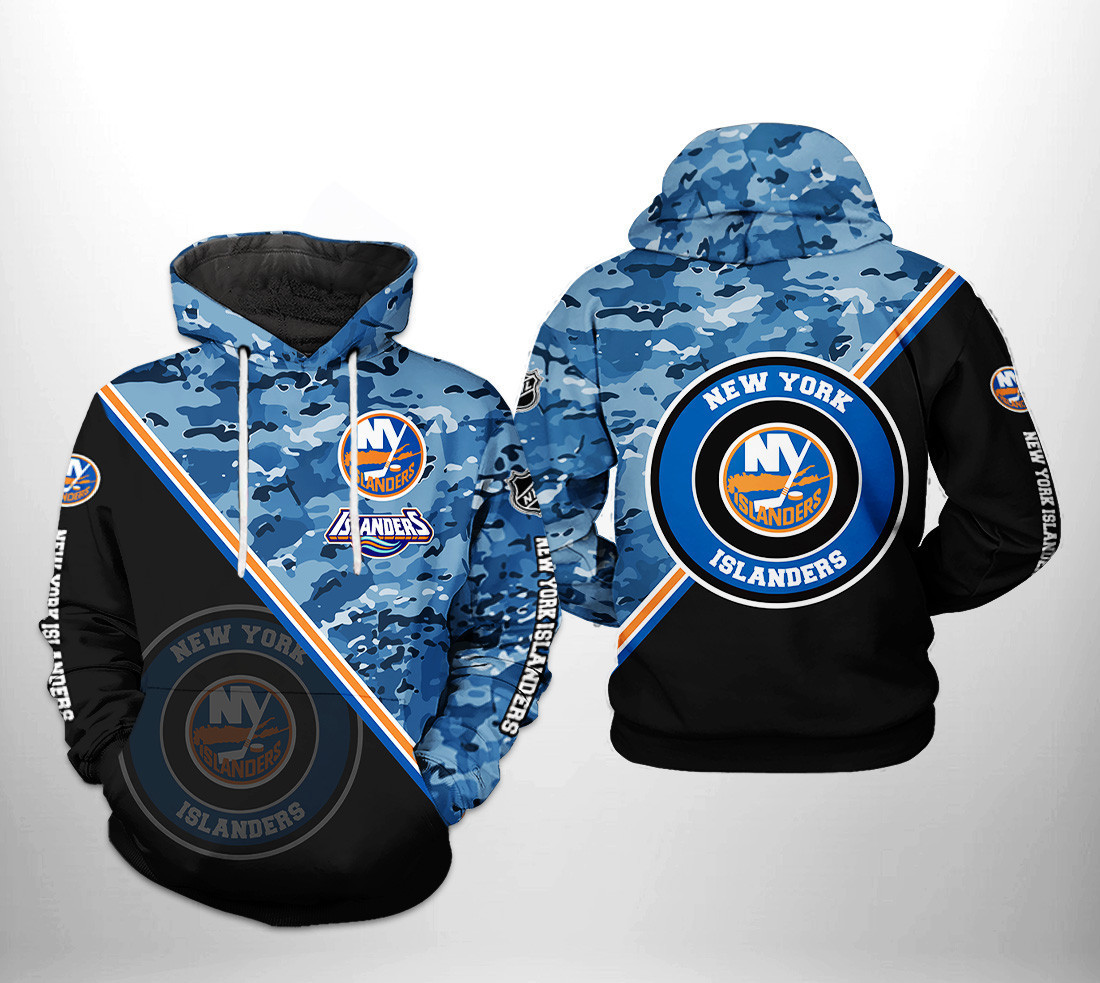 New York Islanders Camo Team 3D All Over Print Hoodie & Zip Hoodie