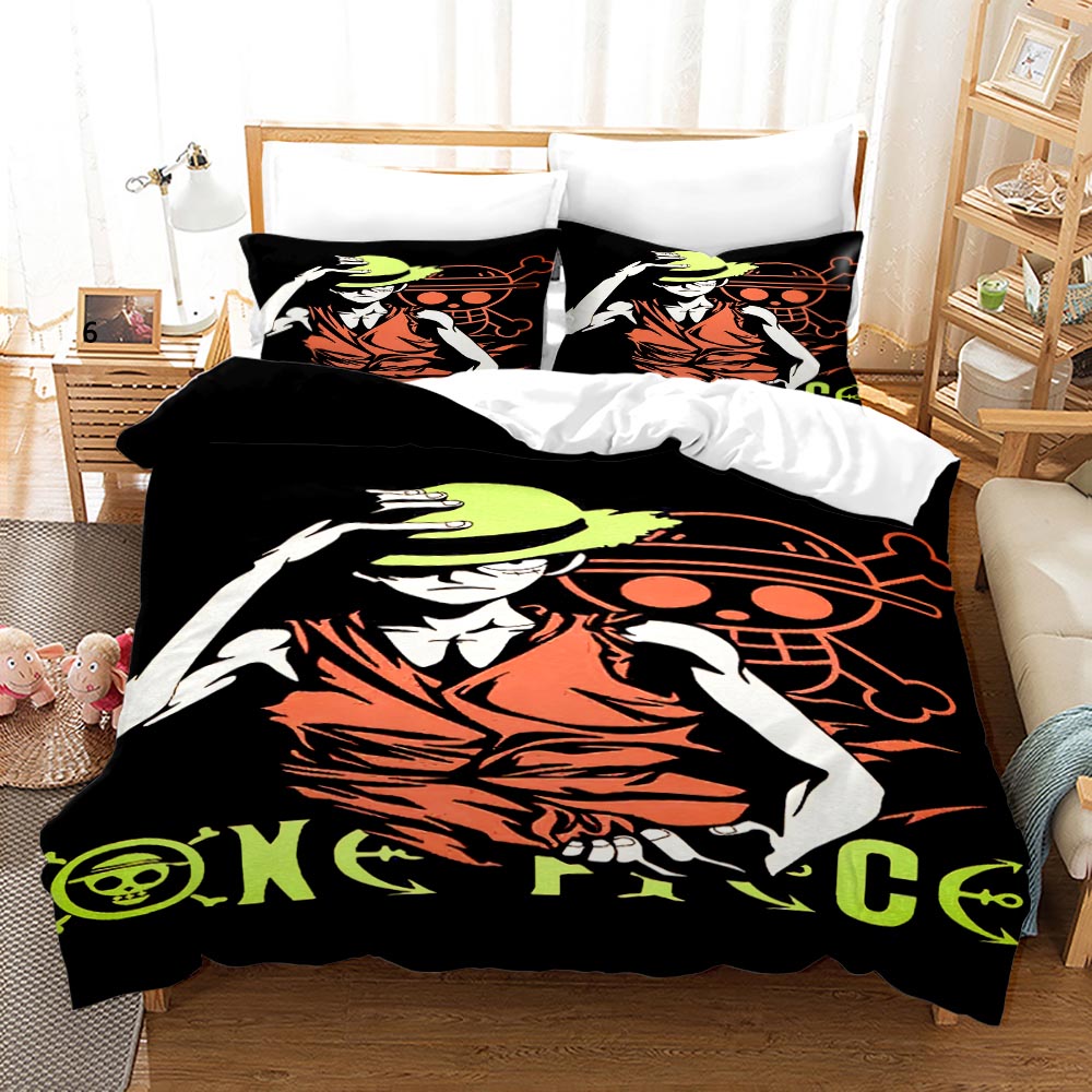 One Piece Bedding Set One Piece Monkey D Luffy Silhouette Duvet Covers
