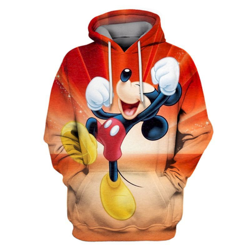 Mickey Mouse Happiness 3d Hoodie