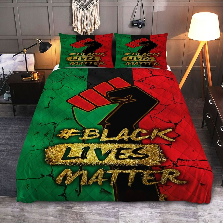 BLM Bedding Set Black Live Matter Hand Fist Duvet Covers