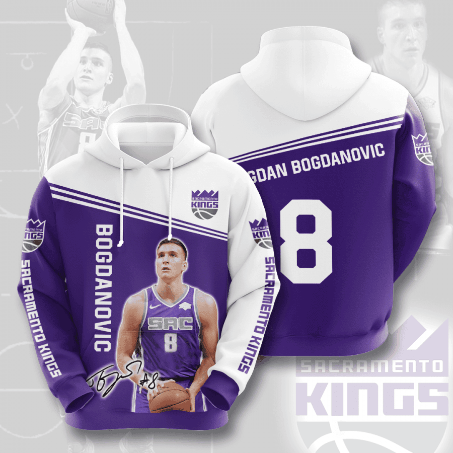 Bogdan Bogdanovic Sacramento Kings 3D All Over Print Hoodie & Zip Hoodie