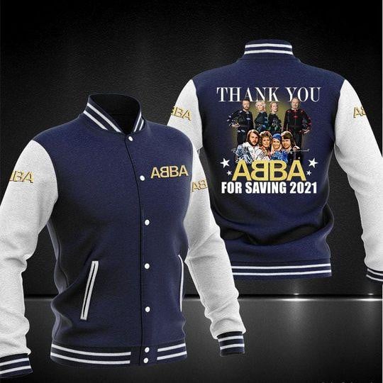 Abba Music Band, Abba Thank You For Saving 2021 Baseball Jacket