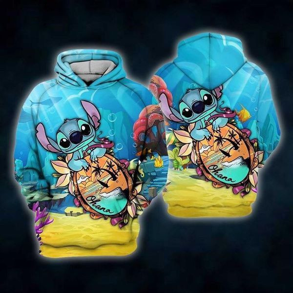 Lilo And Stitch Cute Lover Xv 3d Hoodie Zip Hoodie