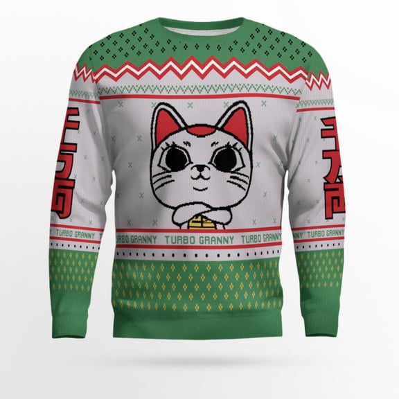 Dandadan Turbo Granny Holiday Ugly Christmas Sweater