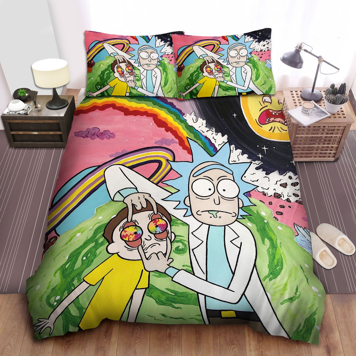 Rick And Morty Bedding Set Rick And Morty In Trippy Universe Duvet Covers