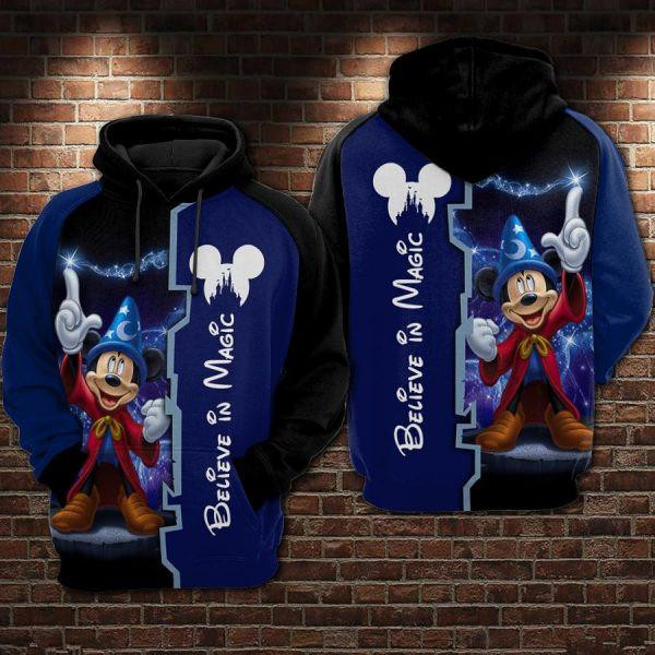 Mickey Mouse Believe In Magic Cartoon 2k742 Lover Gift ,mickey All Over Print 3d Hoodie4