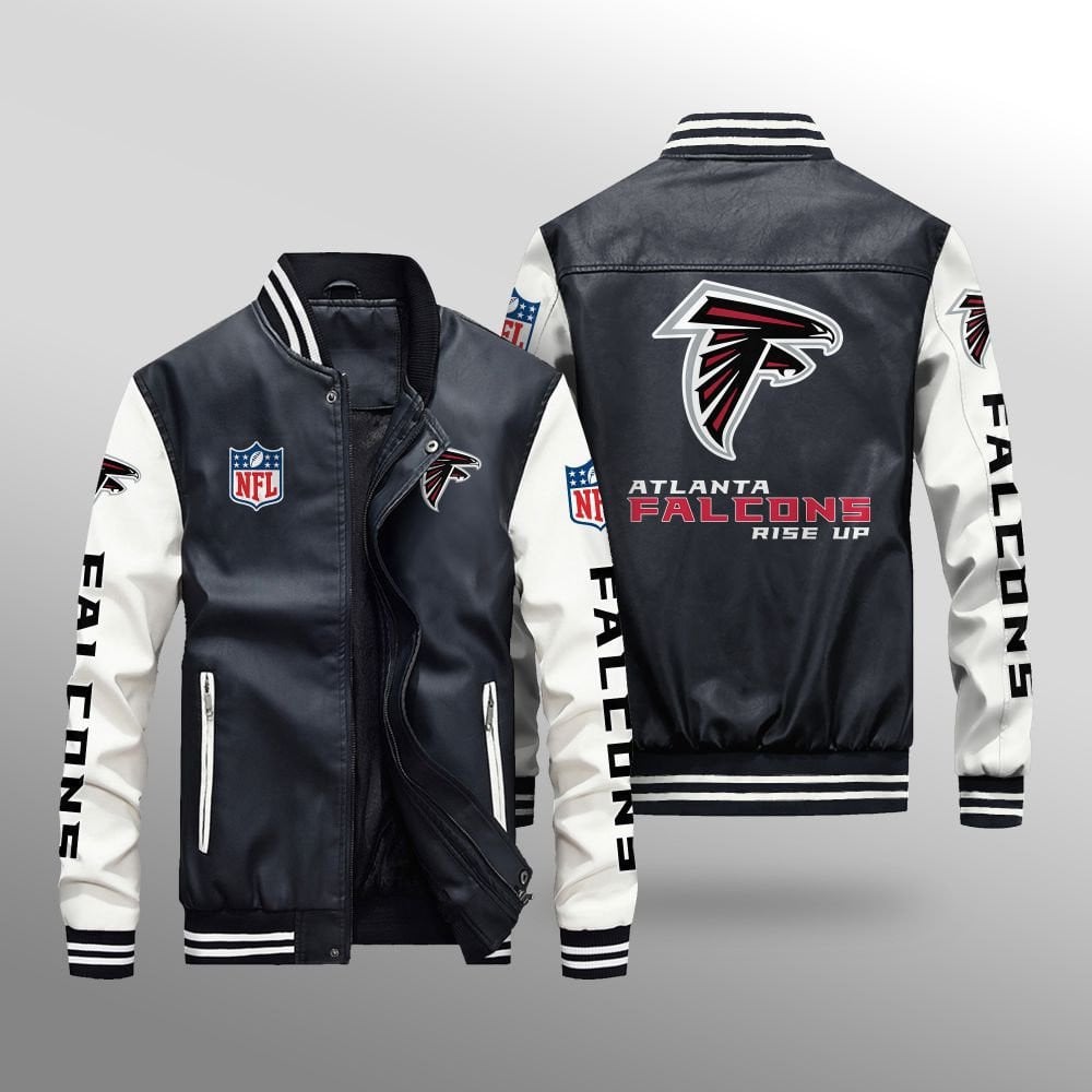 Atlanta Falcons Leather Bomber Jacket BG49