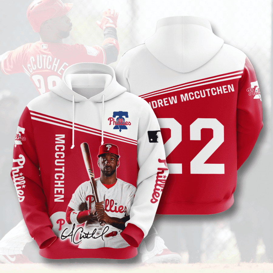 Andrew McCutchen Philadelphia Phillies 3D All Over Print Hoodie & Zip Hoodie