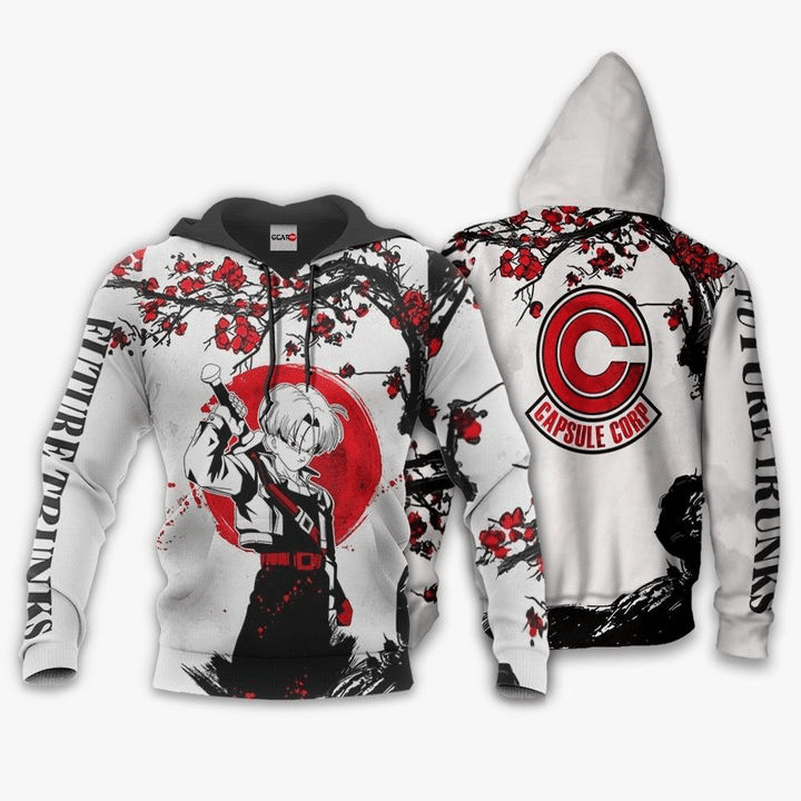 Future Trunks Dragon Ball Capsule Crop 3d Hoodie Zip Hoodie