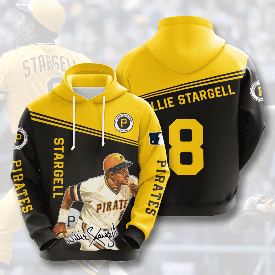 PITTSBURGH PIRATES Willie Stargell 3D All Over Print Hoodie & Zip Hoodie