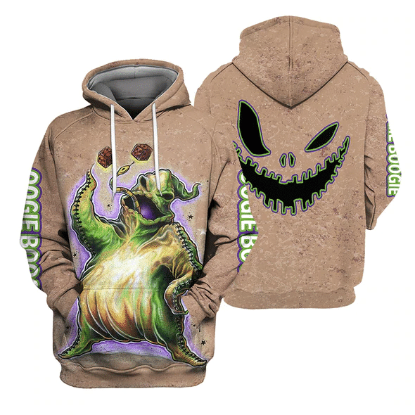 Oogie Boogie Jack Skellington The Nightmare Before Christmas 89 Cartoon Graphic Outfits Aop Hoodie, Zip Hoodie