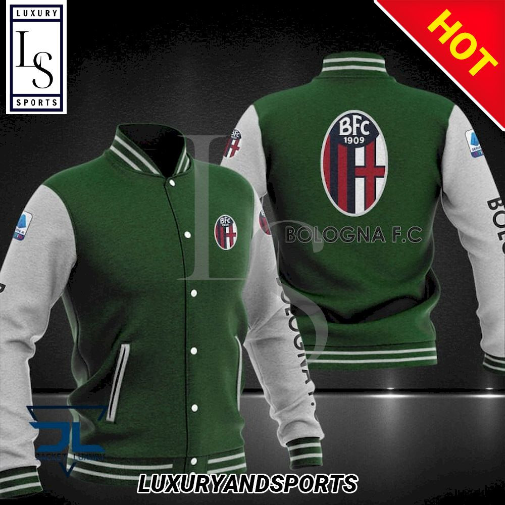 Bologna FC Green White Baseball Jacket