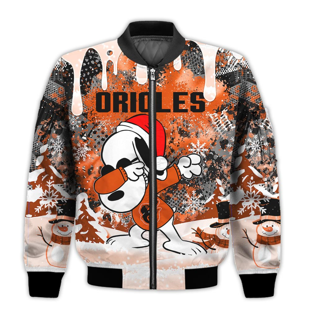 Baltimore Orioles Snoopy Dabbing The Peanuts Bomber Jacket
