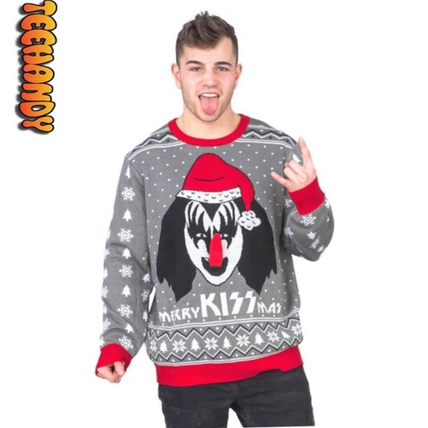 Merry Xmas Flappy Kiss Ugly Christmas Sweater