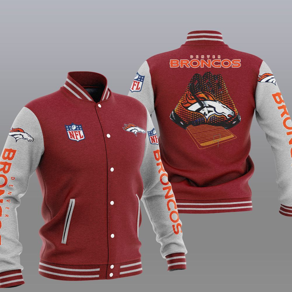 Denver Broncos Red Baseball Jacket